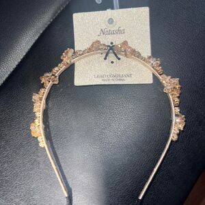 Natasha Gold Crystal Headband
